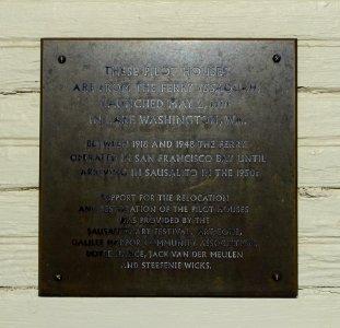 Issaquah ferry pilot houses plaque - Sausalito, CA - DSC03251