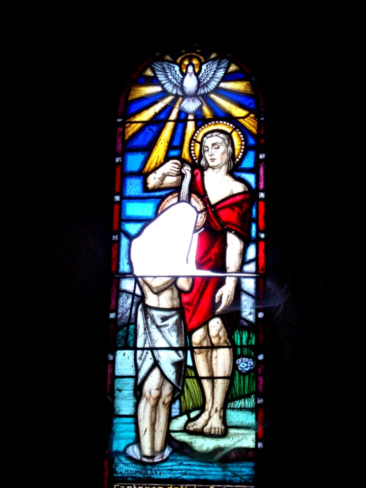 Issor (Pyr-Atl, Fr) vitrail 9 St.Jean Baptiste