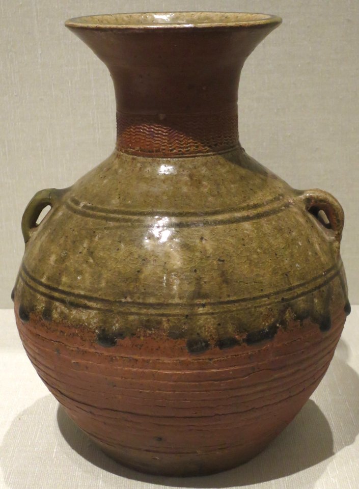Jar, Han dynasty, stoneware with glaze, Honolulu Museum of Art 1865.1