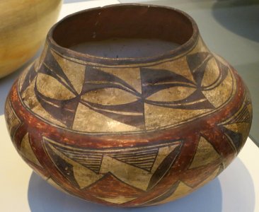 Jar, late 19th-early 20th century, Acoma Pueblo, hand-built clay with black, white and red pigments