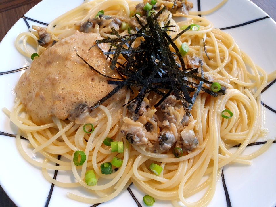 Japanese-style spaghetti in Shirokane