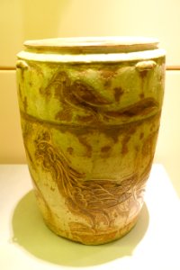 Jar for domestic use, Tran dynasty, 13th-14th century AD, brown pattern ceramic - National Museum of Vietnamese History - Hanoi, Vietnam - DSC05507