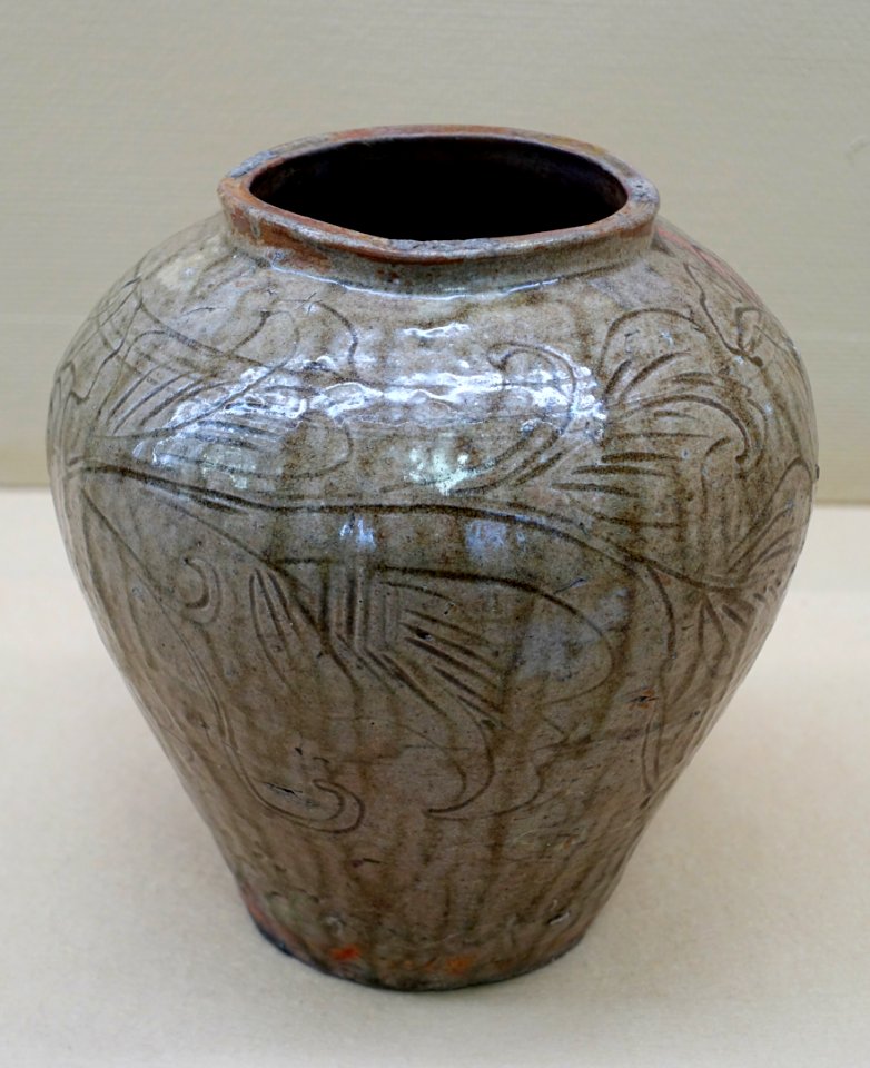 Jar, Seto ware, Kamakura period, 1300s AD, ceramic - Hakone Museum of Art - Hakone, Kanagawa, Japan - DSC08231