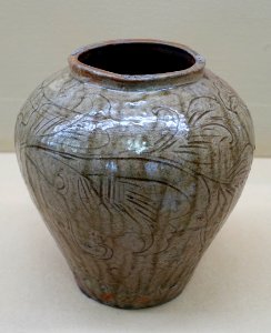 Jar, Seto ware, Kamakura period, 1300s AD, ceramic - Hakone Museum of Art - Hakone, Kanagawa, Japan - DSC08231