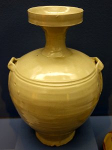 Jar, China, Tang dynasty, 618-906 AD, ceramic with ding or xingyao glaze - Fitchburg Art Museum - DSC08757