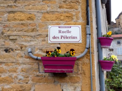 Jarnioux - Ruelle des Pélerins - Plaque