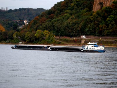 Janna-Maria, ENI 02007196 & Janna-Maria II, ENI 02319097on the Rhine river at Koblenz, pic1