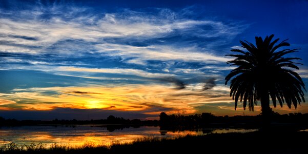Sunset laguna natural landscape photo