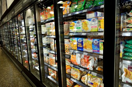 Cold freezer grocery photo
