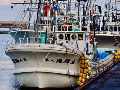 Fishing boat fishing port hokkaido photo