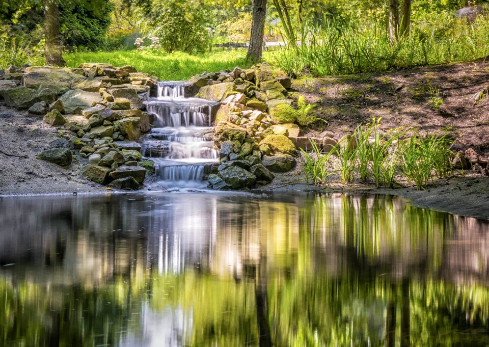 Lake waterfall pond