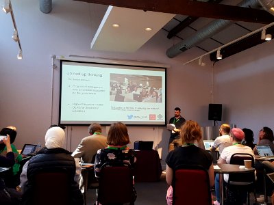 Jason Evans, National Wikimedian for Wales, at OER18