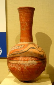 Jar with serpent, Nubia, Semna South cemetery, tomb N-224, Meroitic Period, 200 BC to 300 AD, ceramic, paint - Oriental Institute Museum, University of Chicago - DSC08050