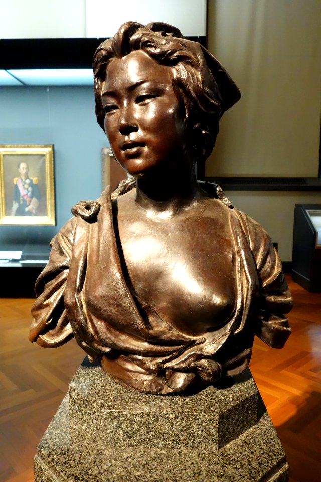 Japanese Woman by Vincenzo Ragusa (1841-1927), 1881, bronze - Tokyo National Museum - DSC05554