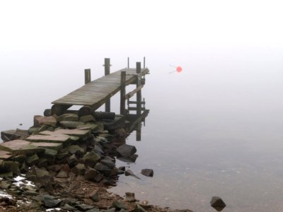 Jetty in fog at Holländaröd 2
