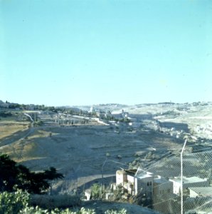 Jeruzalem De Tempelberg (Al Haram esh-Sharif) gezien vanuit het zuidwesten met , Bestanddeelnr 255-9353