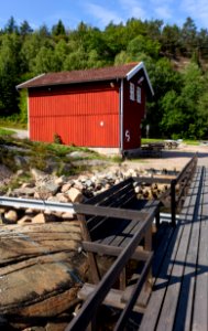 Jetty and harbor building in Sämstad