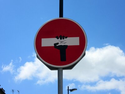 Hand drawing no entry