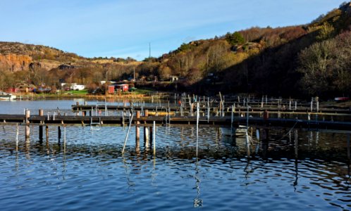 Jetties with ladders in Govik harbor photo