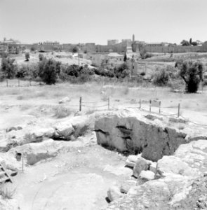 Jeruzalem. Gezicht op de citadel met de Toren van David. Op de voorgrond de re, Bestanddeelnr 255-2384