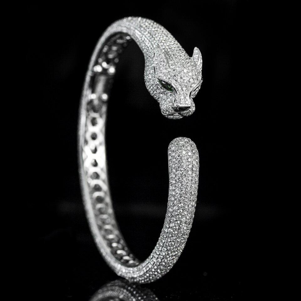 Panther head diamond bracelet