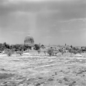 Jeruzalem, de Tempelberg (Al Haram esh Sharif). Gezicht vanuit het zuidoosten o…, Bestanddeelnr 255-1635