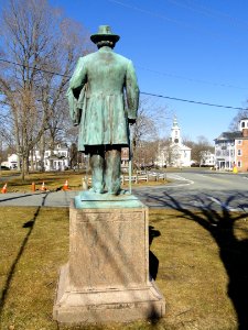 Jerome Wheelock by Herbert Adams back view - Grafton, MA - DSC04531