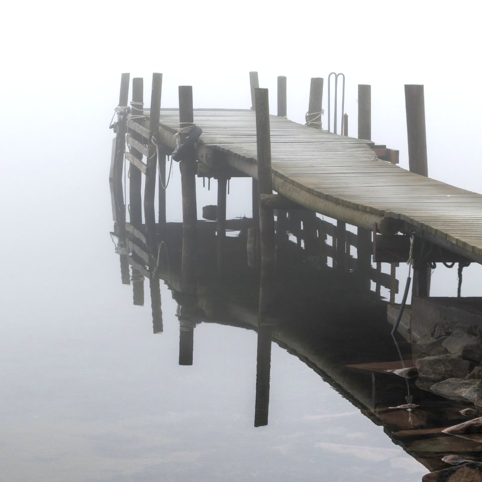 Jetty in fog at Holländaröd 4