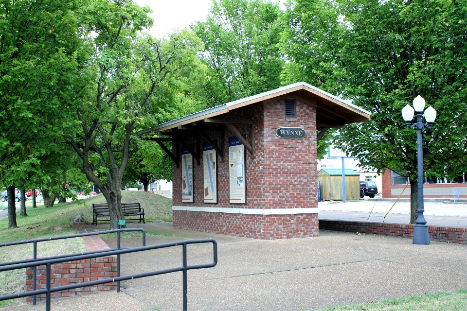 Jesse Wynne Park in downtown Wynne, Arkansas