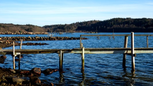 Jetty and inner part of Norrkila bay photo