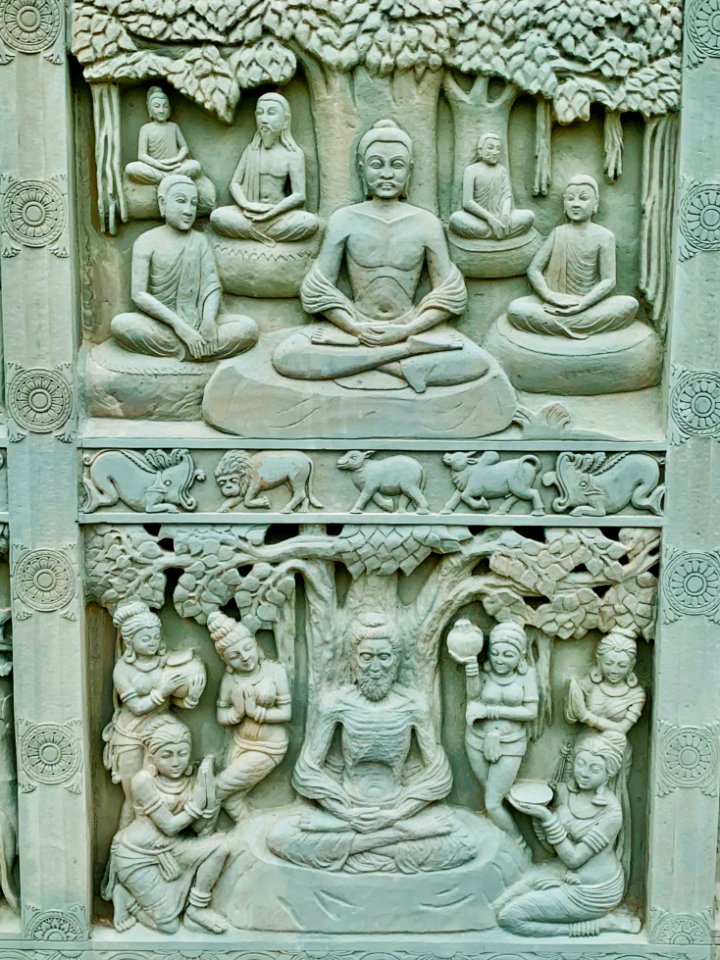 Jataka tales panels, Dhamma Nagajjuna, Nagarjuna Sagar Telangana, India - 3