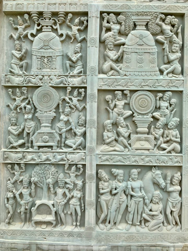 Jataka tales panels, Dhamma Nagajjuna, Nagarjuna Sagar Telangana, India - 5