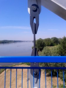 Jeden z dźwigarów mostu Gen. Elżbiety Zawackiej w Toruniu