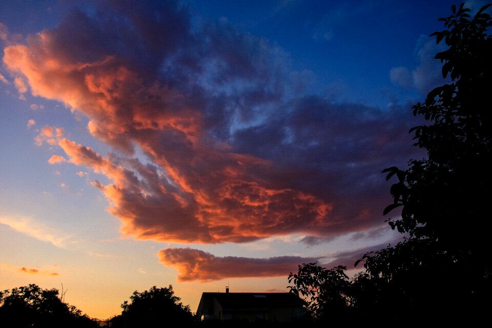 West sunset the sky