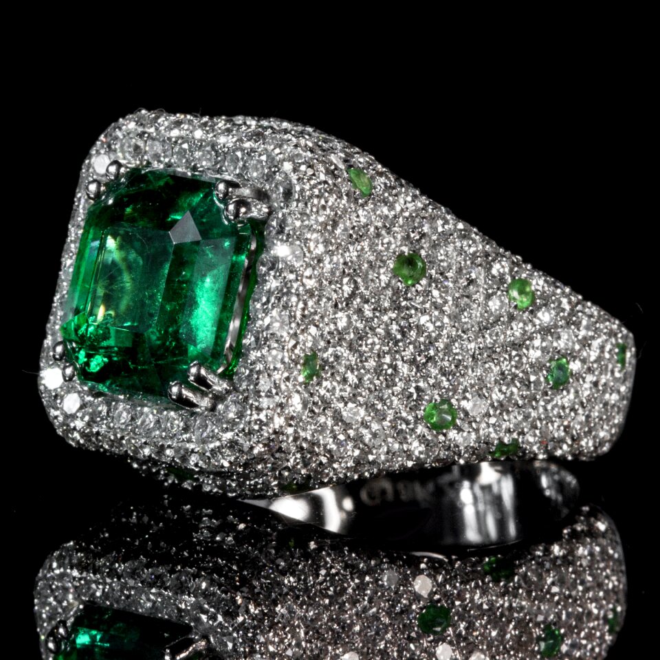 Ring color po diamond set