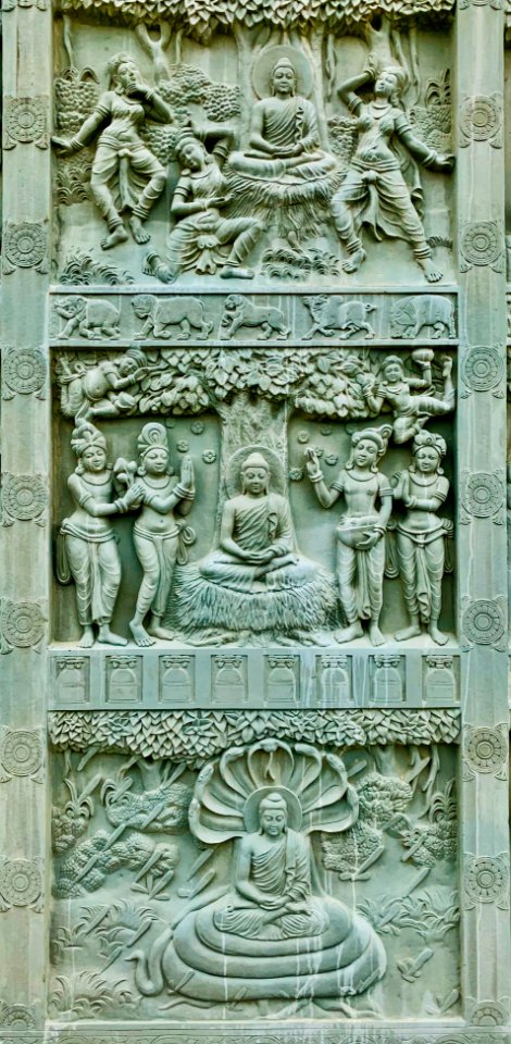 Jataka tales panels, Dhamma Nagajjuna, Nagarjuna Sagar Telangana, India - 4