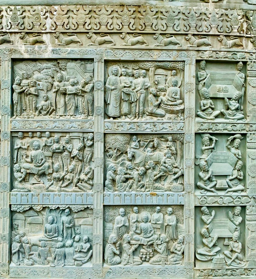 Jataka tales panels, Dhamma Nagajjuna, Nagarjuna Sagar Telangana, India - 6