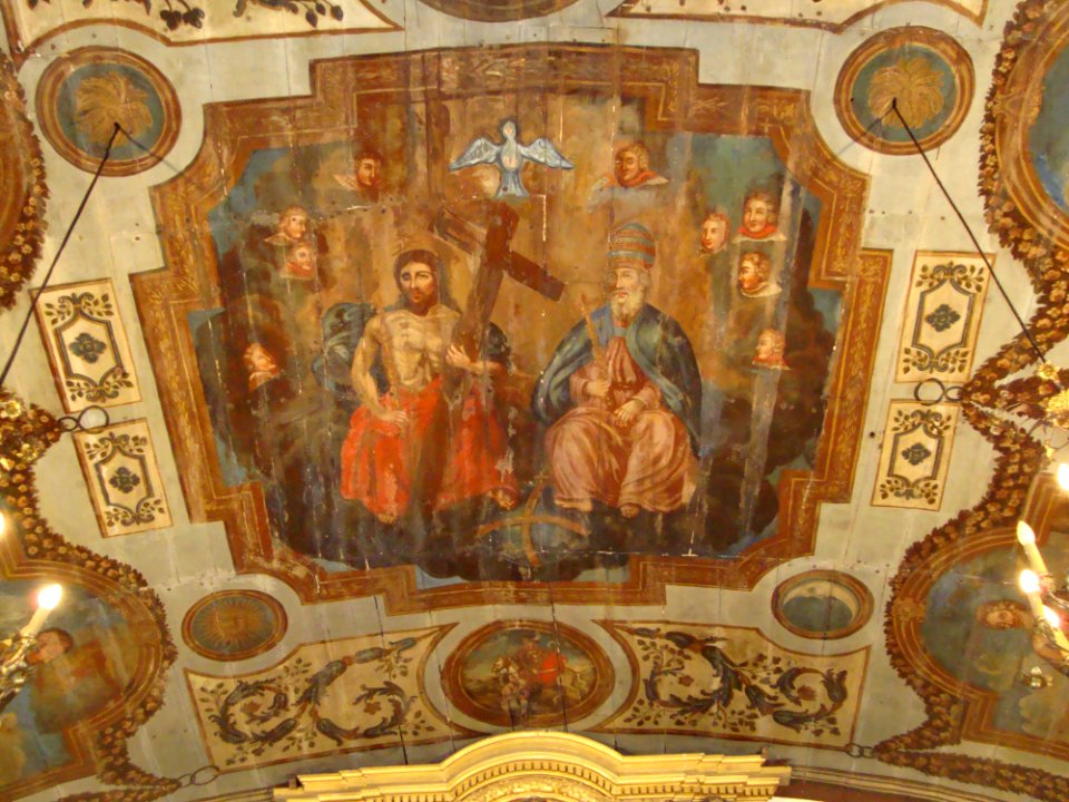 Jatxou (Pyr-Atl. Fr) Saint-Sébastian church, painting in the choir