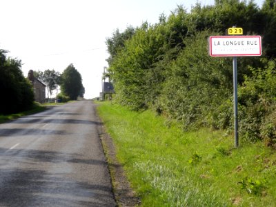 Jeantes (Aisne) city limit sign La longue Rue