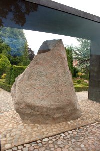 Jelling, viking stone, July 2015