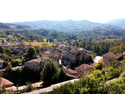 Jaujac - Vu depuis le château du Chastelas