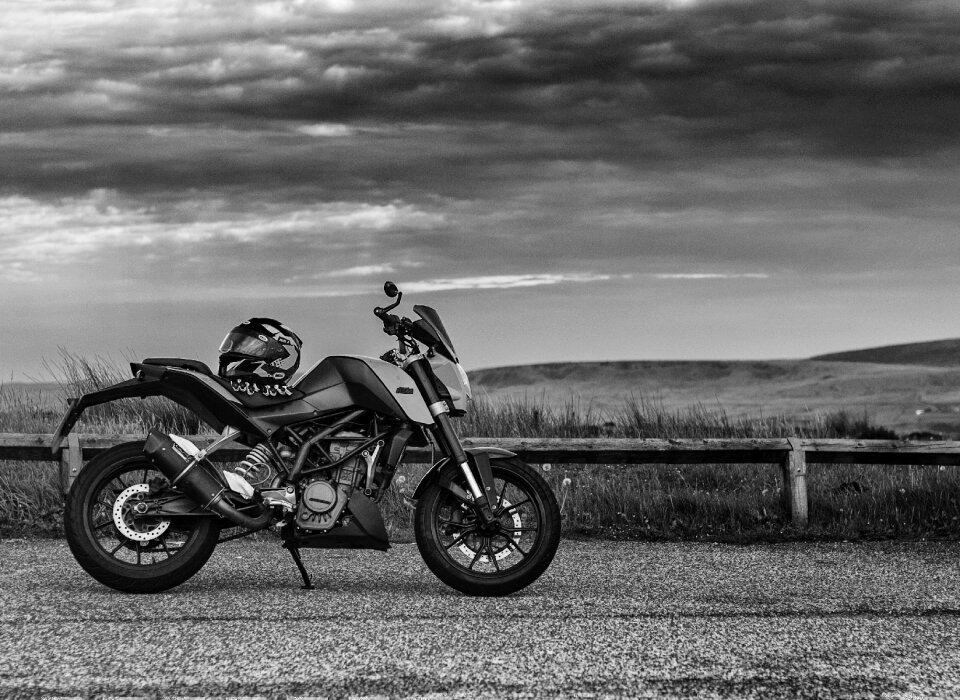 Motorbike transportation gray bike