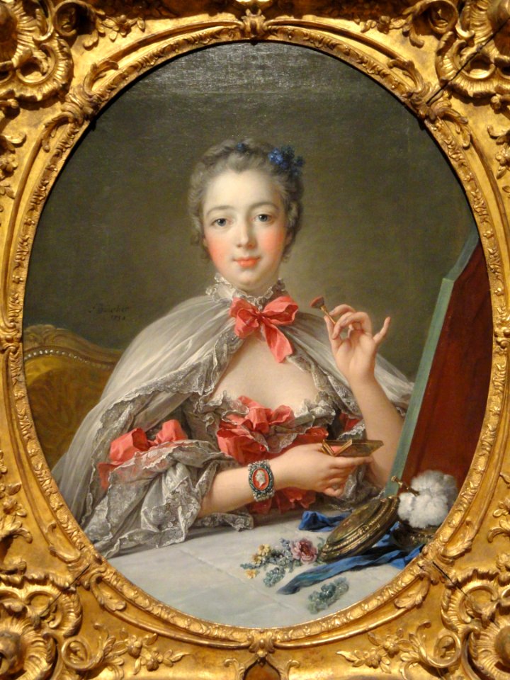 Jeanne-Antoinette Poisson, Marquise de Pompadour, by Francois Boucher, 1750 with additions by c.1750 and by 1781 - Fogg Art Museum - DSC02299