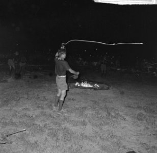 Jamboree 1963 te Marathon Griekenland Padvinders uit Texas demonstreerden met z, Bestanddeelnr 915-4247