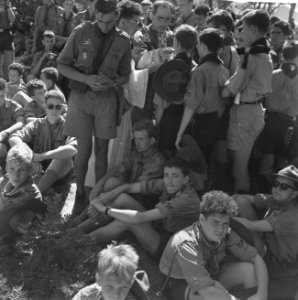 Jamboree 1963 te Marathon Griekenland Katholieke verkenners van hele wereld met, Bestanddeelnr 915-4293