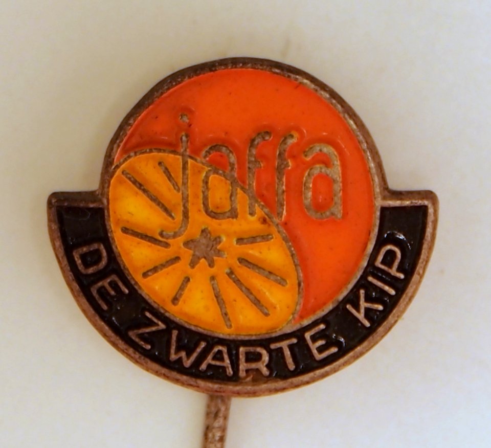 Jaffa de zwarte kip, reclame speldje