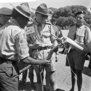 Jamboree 1963 te Marathon Griekenland De enige Surinamer in het kamp gaf de pri, Bestanddeelnr 915-4283