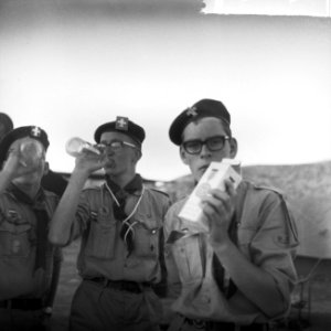 Jamboree 1963 te Marathon Griekenland Waterdrinken Hollanders en melk, Bestanddeelnr 915-4191