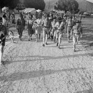 Jamboree 1963 te Marathon Griekenland Receptie van de buitenlandse contingentsl, Bestanddeelnr 915-4260