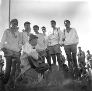 Jamboree 1963 te Marathon Griekenland Hollandkamp in Nederlands kamp oa met D, Bestanddeelnr 915-4197